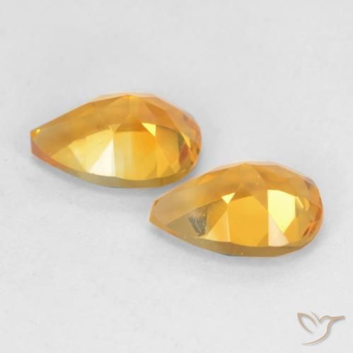1.33克拉天然黄水晶，梨形，VVS-VS