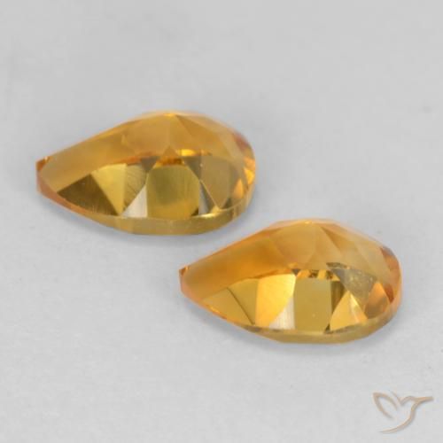 1.48克拉天然黄水晶，梨形，VS