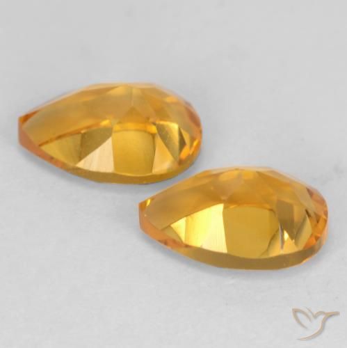 1.39克拉天然黄水晶，梨形，VVS-VS