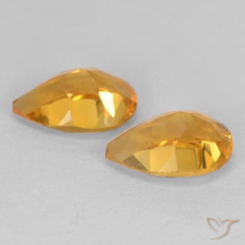 1.28克拉天然黄水晶，梨形，VVS-VS