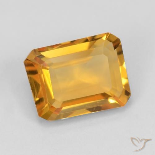1.37克拉天然黄水晶，八边形，VVS-VS