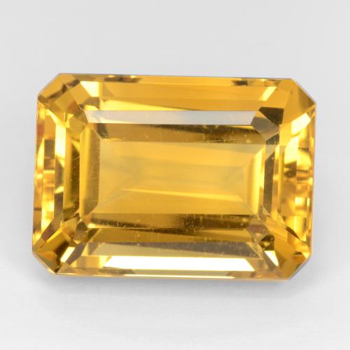 17.53克拉天然金色黄水晶，祖母绿式切割，18×13.1毫米，VVS-VS