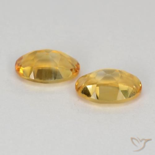 0.80克拉天然黄水晶，椭圆形，VS