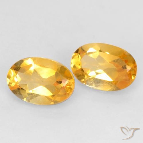 0.84克拉天然黄水晶，椭圆形，VS