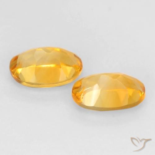 0.84克拉天然黄水晶，椭圆形，VS