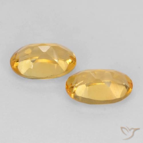 0.80克拉天然黄水晶，椭圆形，VS