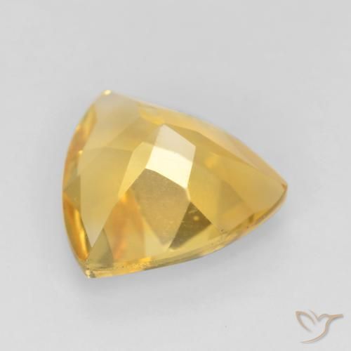 1.50克拉天然黄水晶，胖三角形，VS