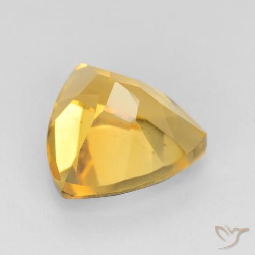 1.83克拉天然黄水晶，胖三角形，VVS-VS