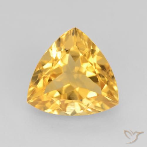 1.72ct 天然 亮金 黄水晶, 胖三角形, VVS-VS