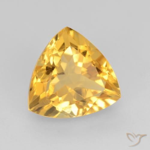 1.72克拉天然黄水晶，胖三角形，VVS-VS