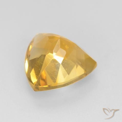 1.72克拉天然黄水晶，胖三角形，VVS-VS