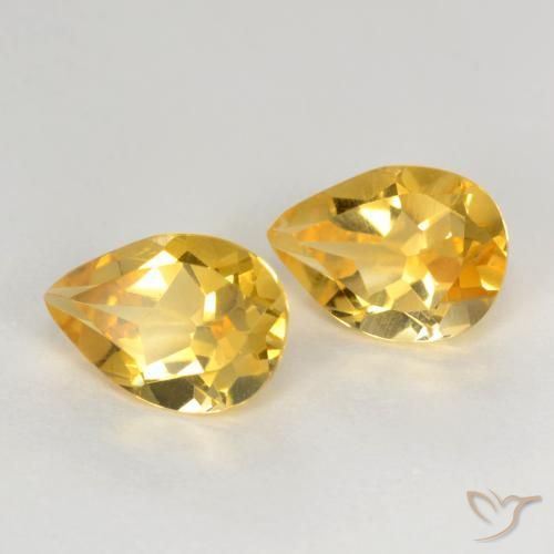1.20克拉天然黄水晶，梨形，VVS-VS