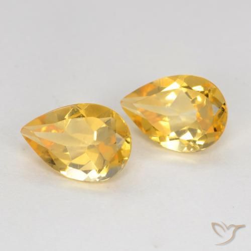 1.18克拉天然黄水晶，梨形，VVS-VS