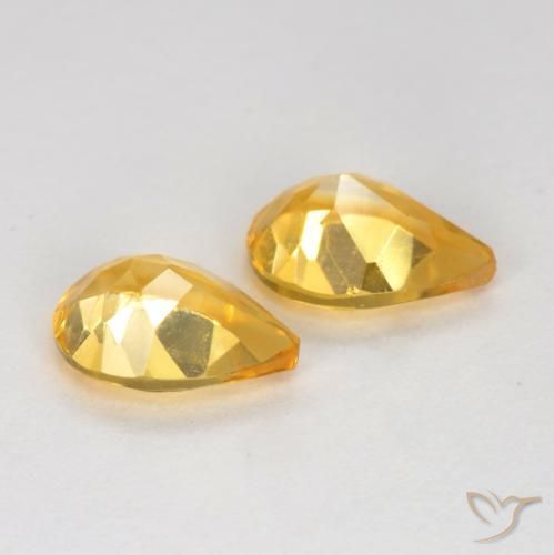 1.18克拉天然黄水晶，梨形，VVS-VS