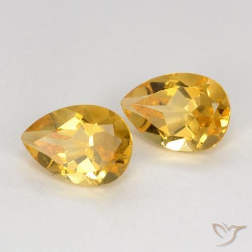 1.42克拉天然黄水晶，梨形，VVS-VS
