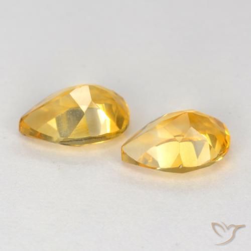 1.31克拉天然黄水晶，梨形，VVS-VS