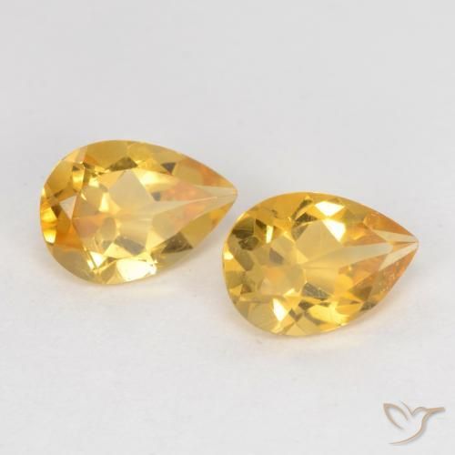 1.17克拉天然黄水晶，梨形，VVS-VS