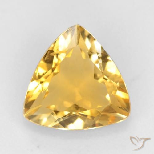 1.52ct 天然 中金 黄水晶, 胖三角形, VVS-VS