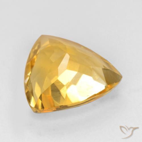 1.52克拉天然黄水晶，胖三角形，VVS-VS