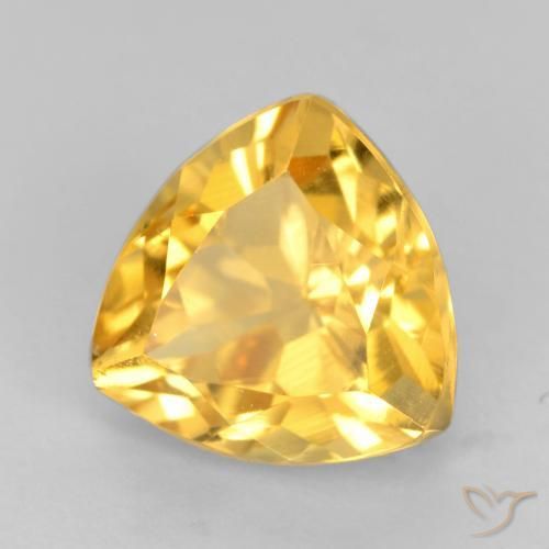 1.81克拉天然黄水晶，胖三角形，VVS-VS