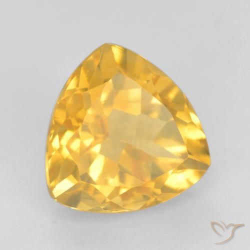 1.79克拉天然黄水晶，胖三角形，VVS-VS