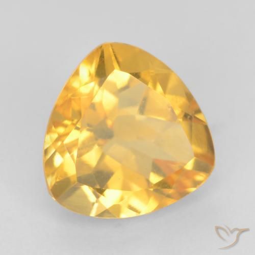 1.65克拉天然黄水晶，胖三角形，VVS-VS