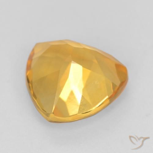 1.65克拉天然黄水晶，胖三角形，VVS-VS