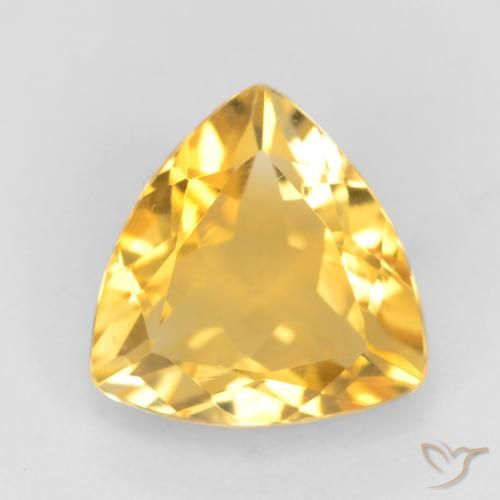1.54ct 天然 顶级金牌 黄水晶, 胖三角形, VVS-VS