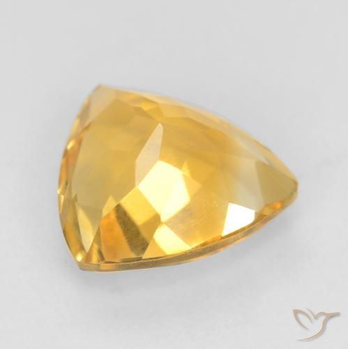 1.54克拉天然黄水晶，胖三角形，VVS-VS