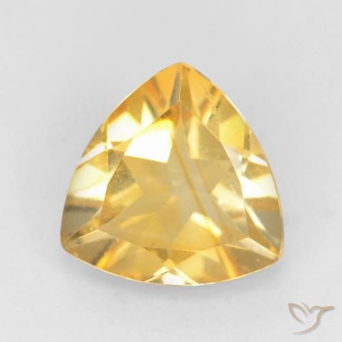 1.22ct 天然 黄金色 黄水晶, 胖三角形, VVS-VS