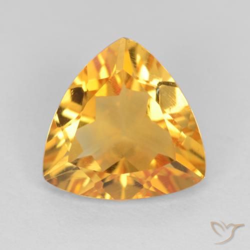 1.97ct 天然 橙金 黄水晶, 胖三角形, VVS-VS