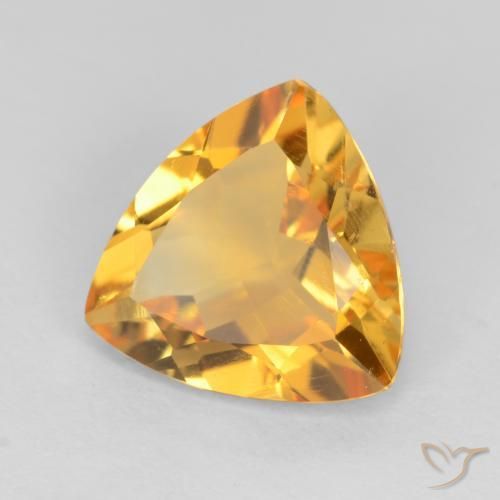 1.97克拉天然黄水晶，胖三角形，VVS-VS