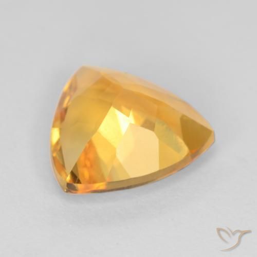 1.97克拉天然黄水晶，胖三角形，VVS-VS