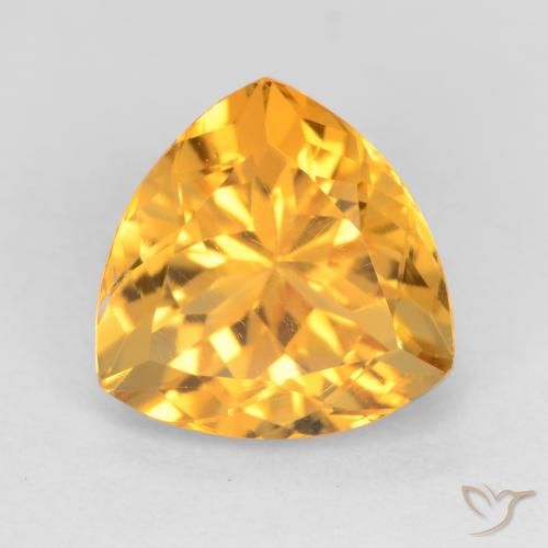 2.48ct 天然 中金 黄水晶, 胖三角形, VS