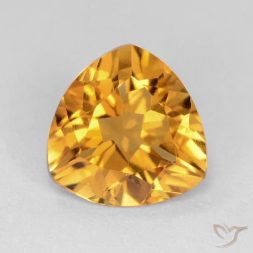 1.72ct 天然 深金色 黄水晶, 胖三角形, VVS-VS