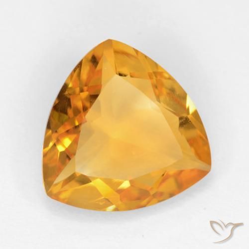 1.88克拉天然黄水晶，胖三角形，VVS-VS