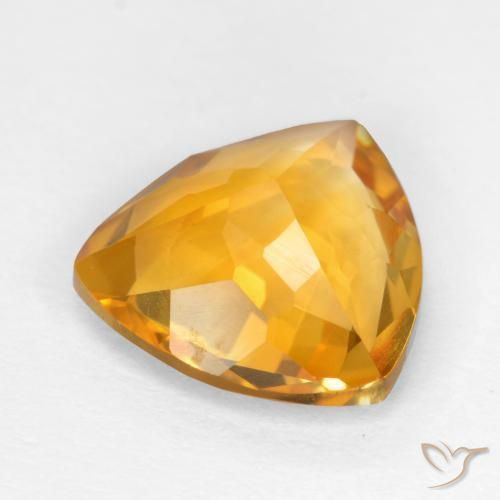 1.88克拉天然黄水晶，胖三角形，VVS-VS