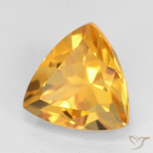 2.82克拉天然黄水晶，胖三角形，VVS-VS