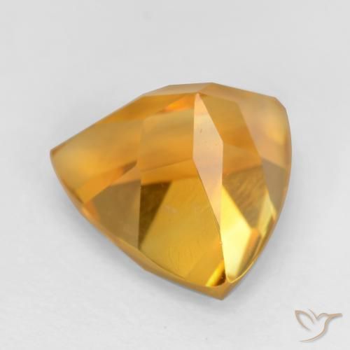 2.82克拉天然黄水晶，胖三角形，VVS-VS