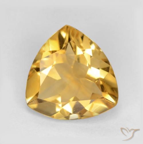 1.75ct 天然 中浅金色 黄水晶, 胖三角形, VVS-VS