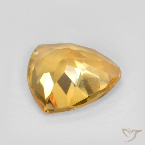 1.75克拉天然黄水晶，胖三角形，VVS-VS