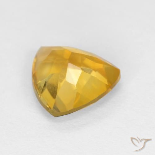 1.50克拉天然黄水晶，胖三角形，VVS-VS