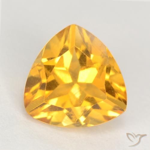 1.31ct 天然 中金 黄水晶, 胖三角形, VS