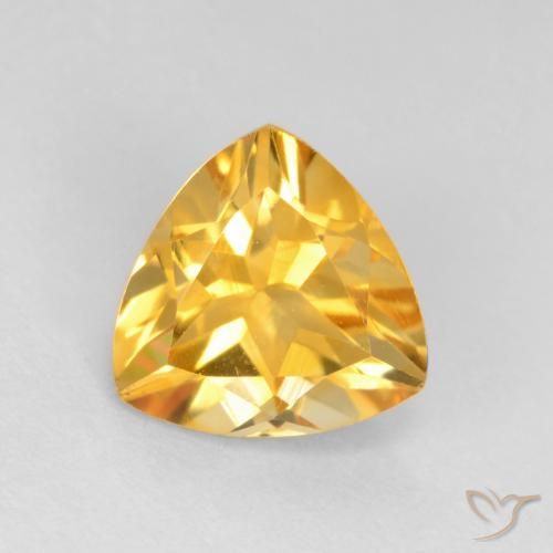 1.21ct 天然 中金 黄水晶, 胖三角形, VS