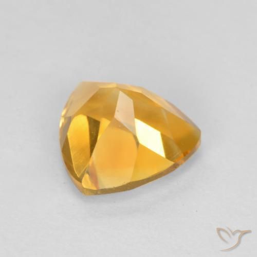 1.21克拉天然黄水晶，胖三角形，VS