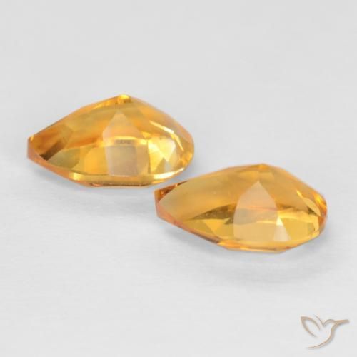 1.42克拉天然黄水晶，梨形，VVS-VS