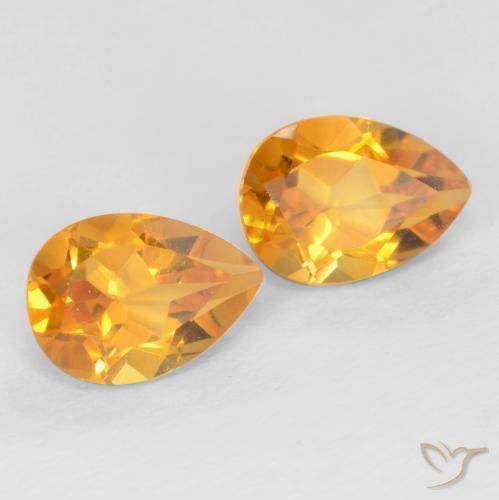1.39克拉天然黄水晶，梨形，VVS-VS