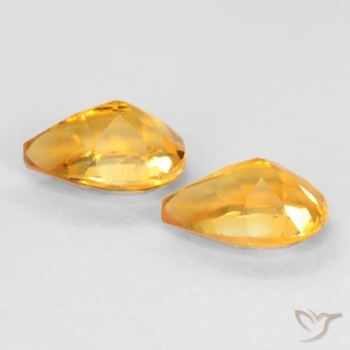 1.39克拉天然黄水晶，梨形，VVS-VS
