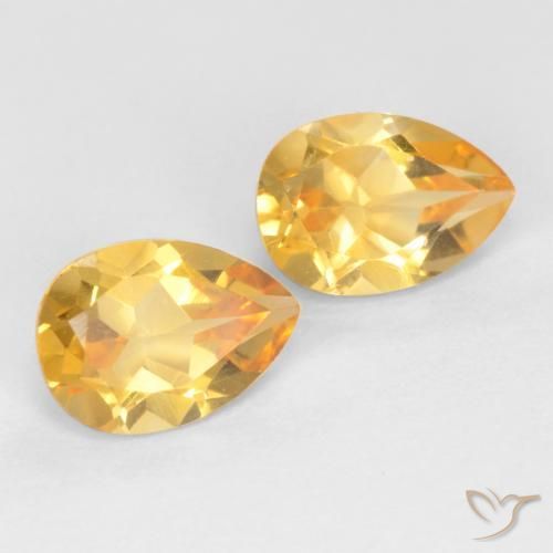 1.34克拉天然黄水晶，梨形，VVS-VS