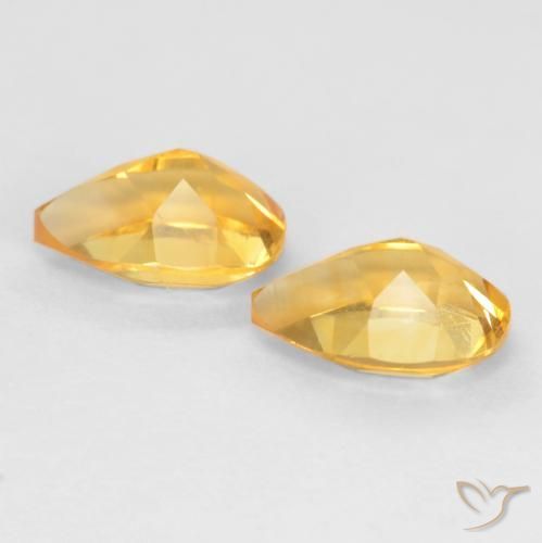 1.34克拉天然黄水晶，梨形，VVS-VS